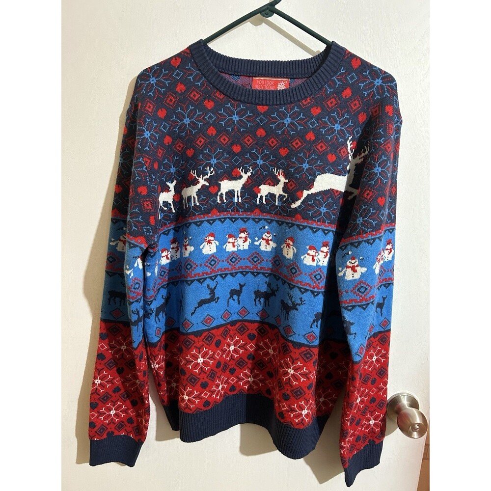 You Look Ugly Today Unisex M Christmas Pullover Crewneck Acrylic Knit